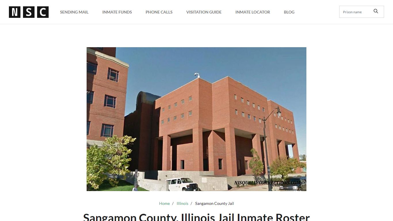 Sangamon County, Illinois Jail Inmate List
